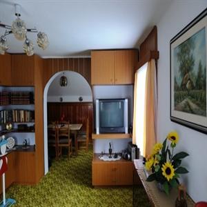 Spacious living room with dining space