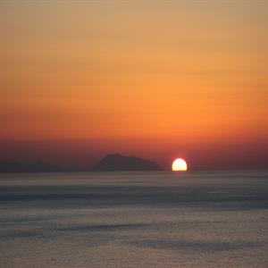 Aeolian Isles sunset (Sicily) from the terrace