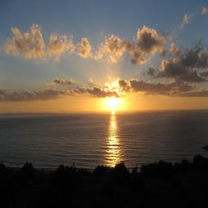 Sunset over the beach
