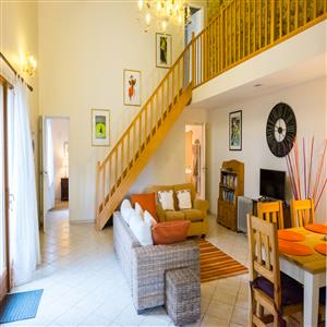 La Fleurie sitting room and gallery