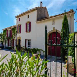 Main house and Le Fitou Gite courtyard